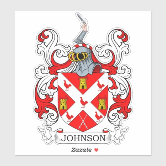 Johnson Family Crest Sticker (Vel)