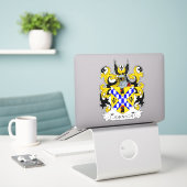 Johnson Family Crest Sticker (Laptop op bureau)