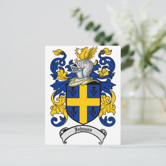 Johnson Family Crest - wapenschild Briefkaart (Staand voorkant)