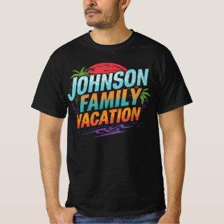 Johnson Family Vacation Custom Destination Travel T-shirt