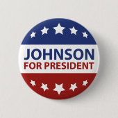 Johnson For President Ronde Button 5,7 Cm (Voorkant)