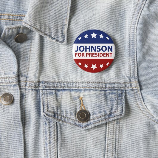 Johnson For President Ronde Button 5,7 Cm (In situ)