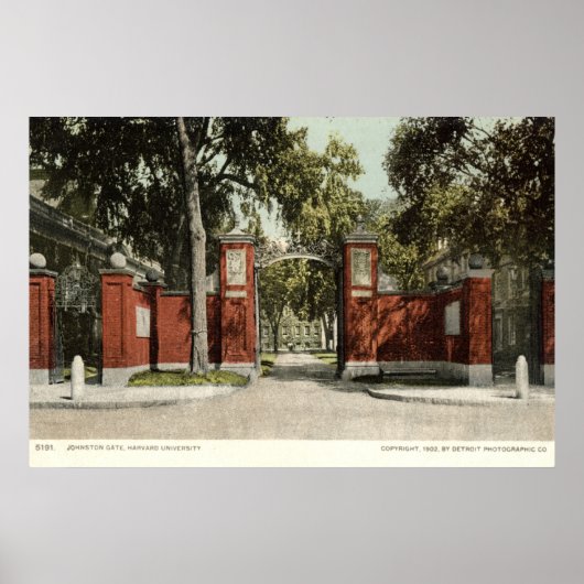 Johnson Gate Harvard University 1902 Poster (Voorkant)