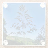 Johnson Grass Glazen Onderzetter (Achterkant)