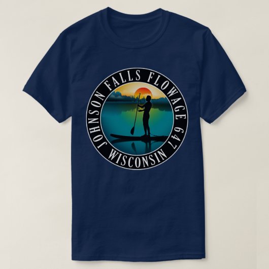 Johnson Herfsten Flowage 647 Wisconsin Paddleboard T-shirt (Design voorkant)