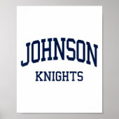 Johnson High School heeft Gainesville Ga Retro Spo Poster (Voorkant)