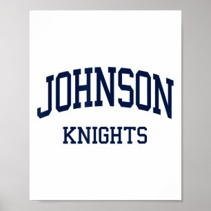 Johnson High School heeft Gainesville Ga Retro Spo Poster