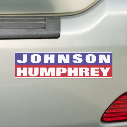 Johnson Humphrey Bumpersticker (Op auto)