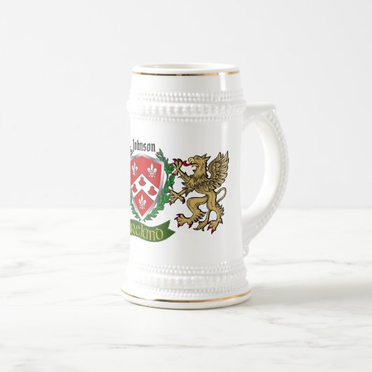 Johnson Irish Shield Beer Stein Bierpul (Voorkant rechts)