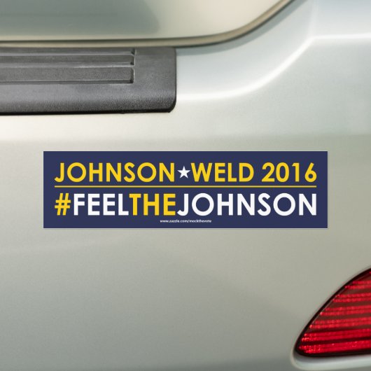 Johnson Libertarian Bumpersticker #FEELTHEJOHNSON (Op auto)