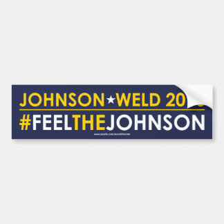 Johnson Libertarian Bumpersticker #FEELTHEJOHNSON