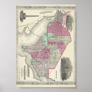 Johnson Map of Washington D.C. Poster
