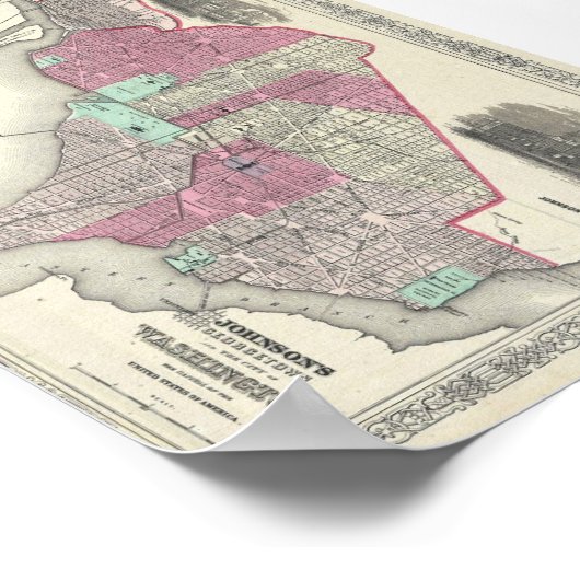 Johnson Map of Washington D.C. Poster (Hoek)