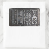 Johnson Matthey Solid 1oz Solid Silver Bar 762835 Rechthoekige Sticker (Tas)