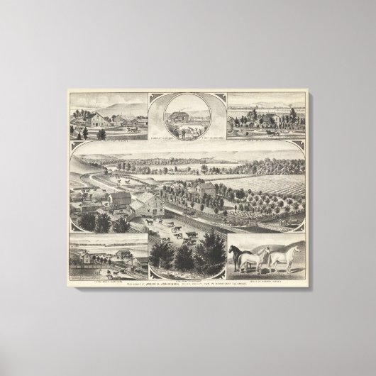 Johnson residentie, Pottawatomie County, Kansas Canvas Afdruk (Voorkant)