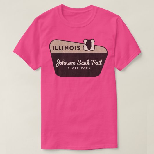 Johnson Sauk Trail State Park Illinois Welkomstbor T-shirt (Design voorkant)