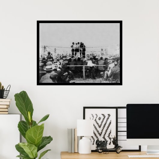 Johnson vs. Flynn, kampioenschap boxing 1910 Poster (Thuiskantoor)