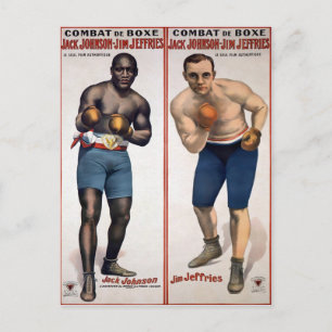  Johnson VS Jeffries Boxing Briefkaart