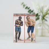 Johnson VS Jeffries Boxing Briefkaart (Staand voorkant)