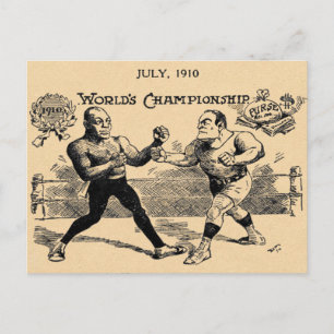  Johnson VS Jeffries Boxing Illustratie AD Briefkaart