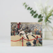  Johnson VS Jeffries Boxing Illustratie Briefkaart (Staand voorkant)