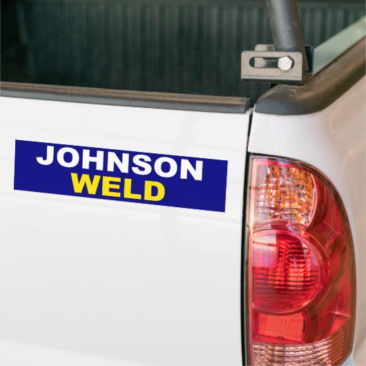 Johnson-Weld Bumpersticker (Op Truck)