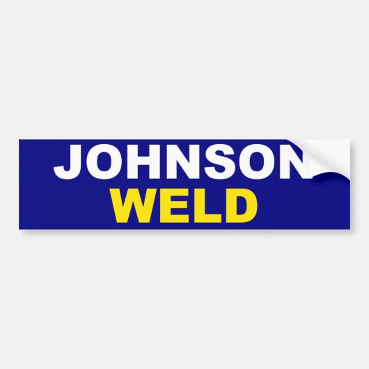 Johnson-Weld Bumpersticker (Voorkant)