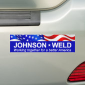 Johnson Weld die samen werkt Bumpersticker (Op auto)