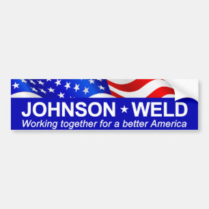Johnson Weld die samen werkt Bumpersticker