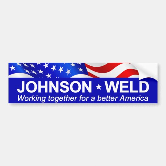 Johnson Weld die samen werkt Bumpersticker (Voorkant)