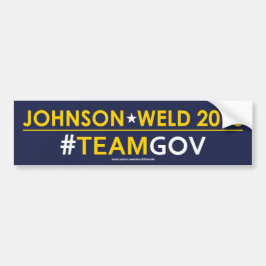 Johnson/Weld Libertarian Bumpersticker #TEAMGOV