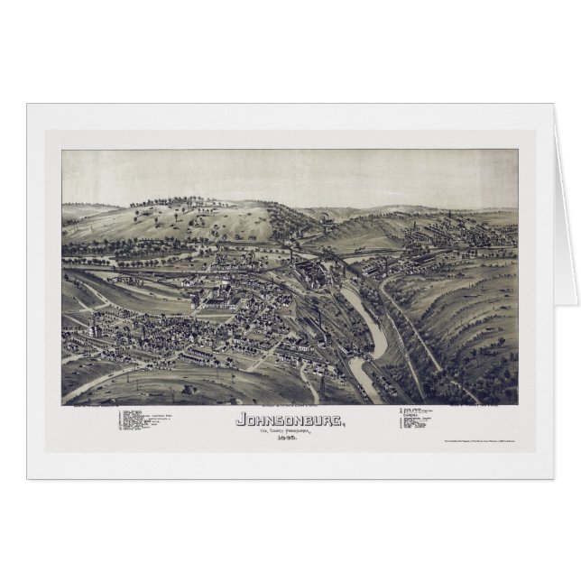 Johnsonburg, PA Panoramic Map - 1895 (Voorkant Horizontaal)