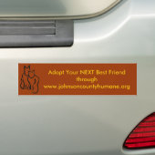 johnsoncountyhumane.org bumpersticker (Op auto)
