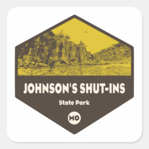 Johnson's Hou-Ins State Park Missouri Vierkante Sticker