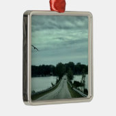 Johnson's Island Causeway Photography Metalen Ornament (Rechts)