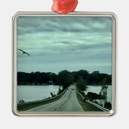 Johnson's Island Causeway Photography Metalen Ornament (Voorkant)