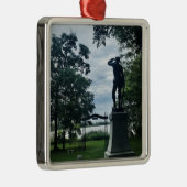Johnson's Island Monument Photography Metalen Ornament (Rechts)