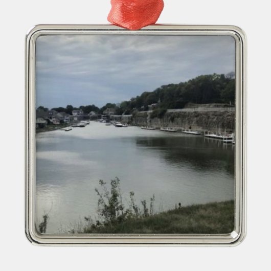 Johnson's Island Quarry, Ohio Metalen Ornament (Voorkant)