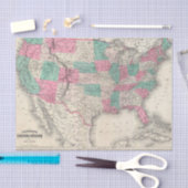  Johnson's Map of the United States (1866) Tissuepapier (Craft)