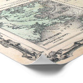 Johnson's militaire kaart van de Verenigde Staten Poster (Hoek)