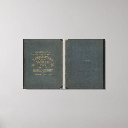 Johnson's New Illustrated Family Atlas Canvas Afdruk (Voorkant)