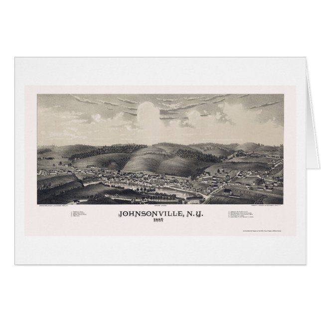 Johnsonville, NY Panoramic Map - 1887 (Voorkant Horizontaal)