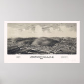 Johnsonville, NY Panoramic Map - 1887 Poster (Voorkant)