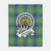 Johnston Ancient Clan Badge Tartan Pset Fleece Deken (Voorkant)