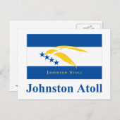 Johnston Atoll Flag met naam Briefkaart (Voorkant / Achterkant)