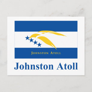 Johnston Atoll Flag met naam Briefkaart