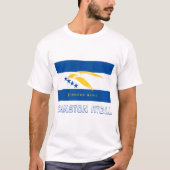 Johnston Atoll Flag met naam T-shirt (Voorkant)