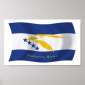Johnston Atoll Flag Poster Print (Voorkant)