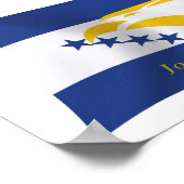 Johnston Atoll Vlag Poster Print (Hoek)