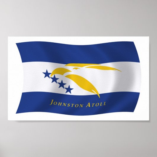 Johnston Atoll Vlag Poster Print (Voorkant)